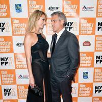 George Clooney and Stacy Keibler at the 49th Annual NYFF 2011 premiere of 'The Descendants'